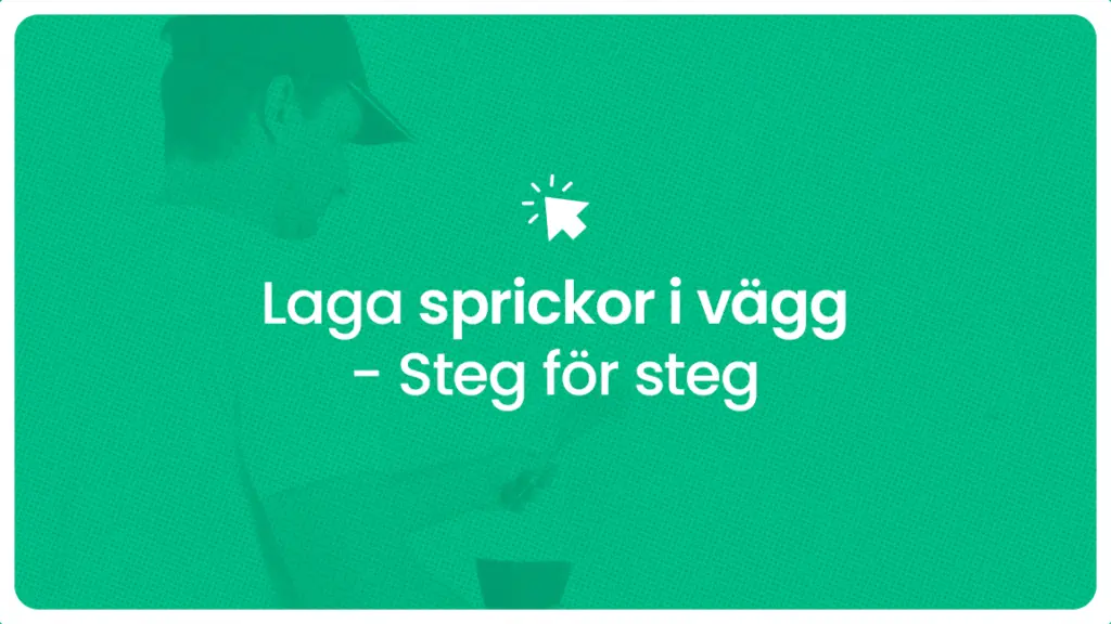 Laga sprickor i vagg