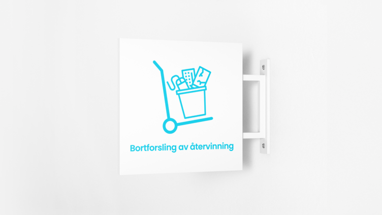 Bortforsling av atervinning